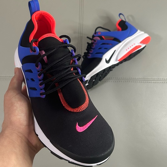 SIZE 10 - NIKE AIR PRESTO BLACK RACER BLUE W - Picture 2 of 3
